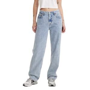 Levi's Low Pro Straight Women's Relaxed Slouchy Medium Wash 100% Cotton Jeans